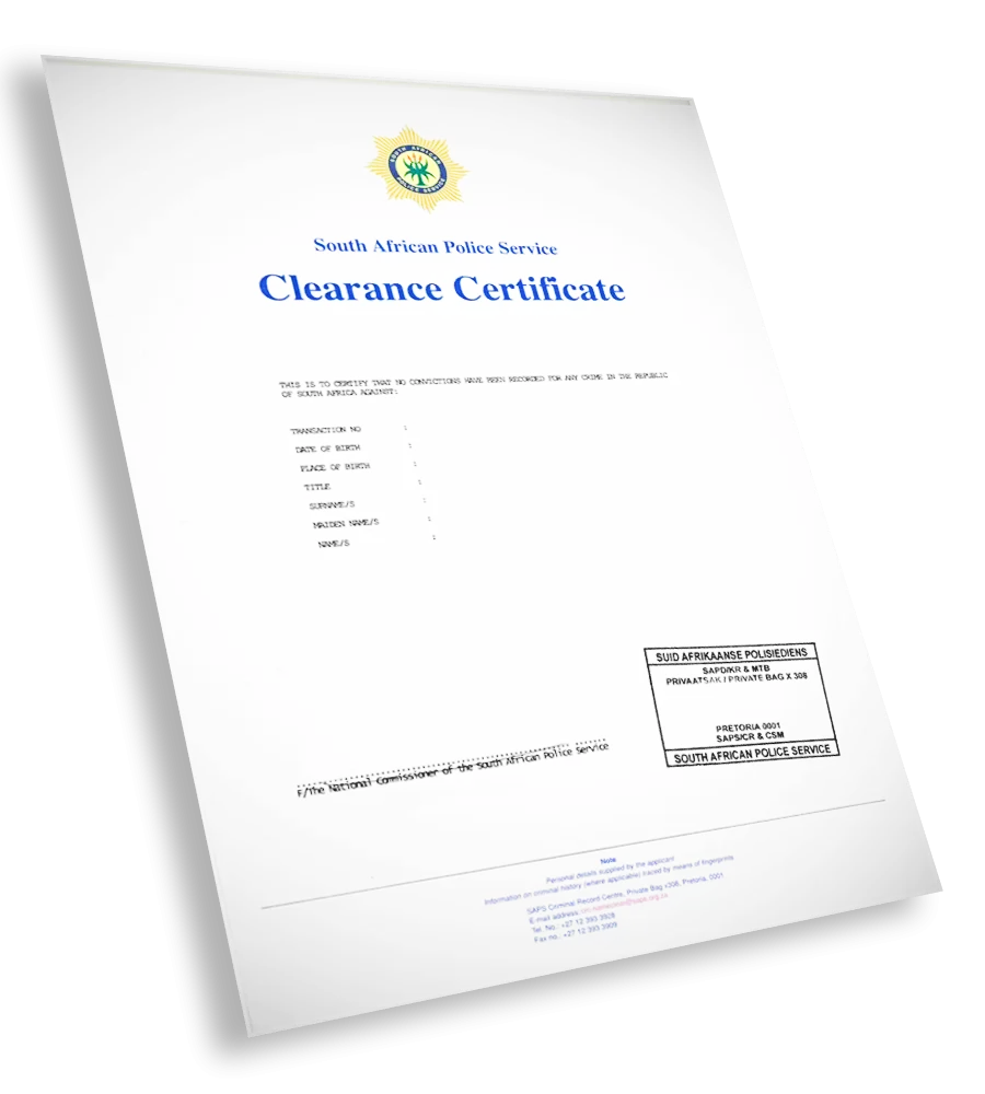SAPS Clearance